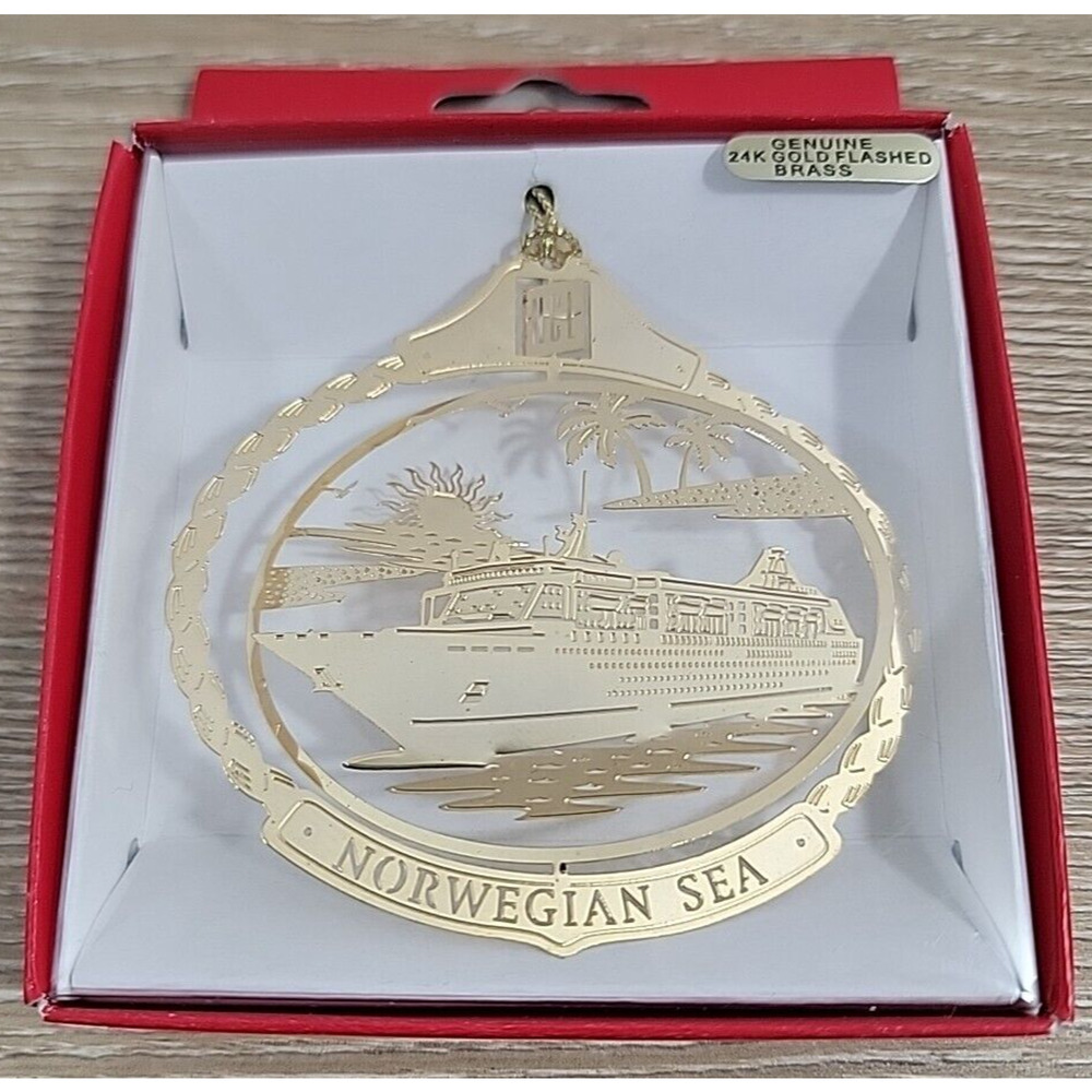 Nation's Treasures 4 3D Genuine 24K Gold Flashed Cruise Ship & 1 Ship Ornaments - Picture 7 of 12